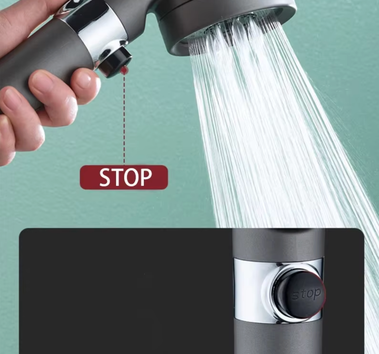 Cap de duș HydroFlow Pro – montaj pe furtun